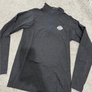 Gray Long Sleeve Quarter-Zip Shirt